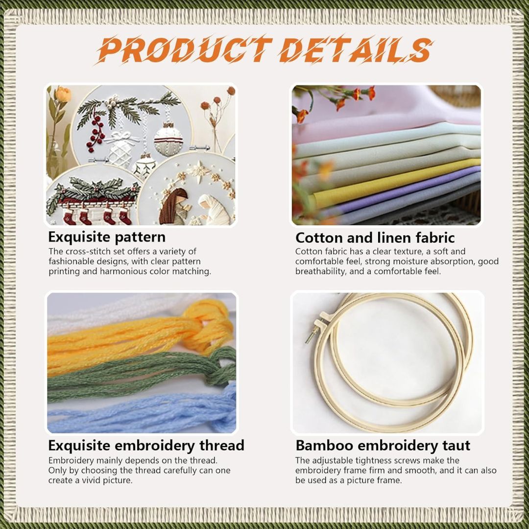 StitchJoy™ – Holiday Embroidery Starter Kit