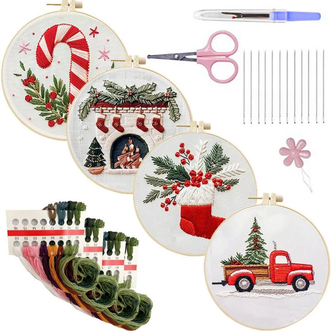 StitchJoy™ – Holiday Embroidery Starter Kit