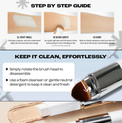Blanc Cover Cream Stick V Foundation Removable Brush